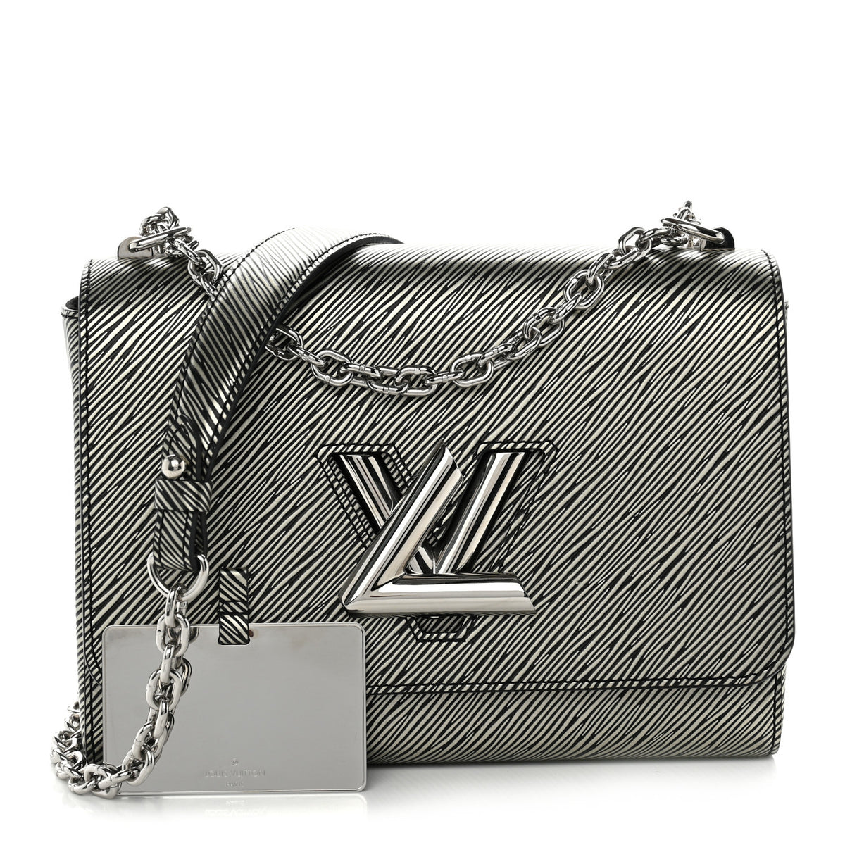 Epi Twist Shoulder Bag MM Platine