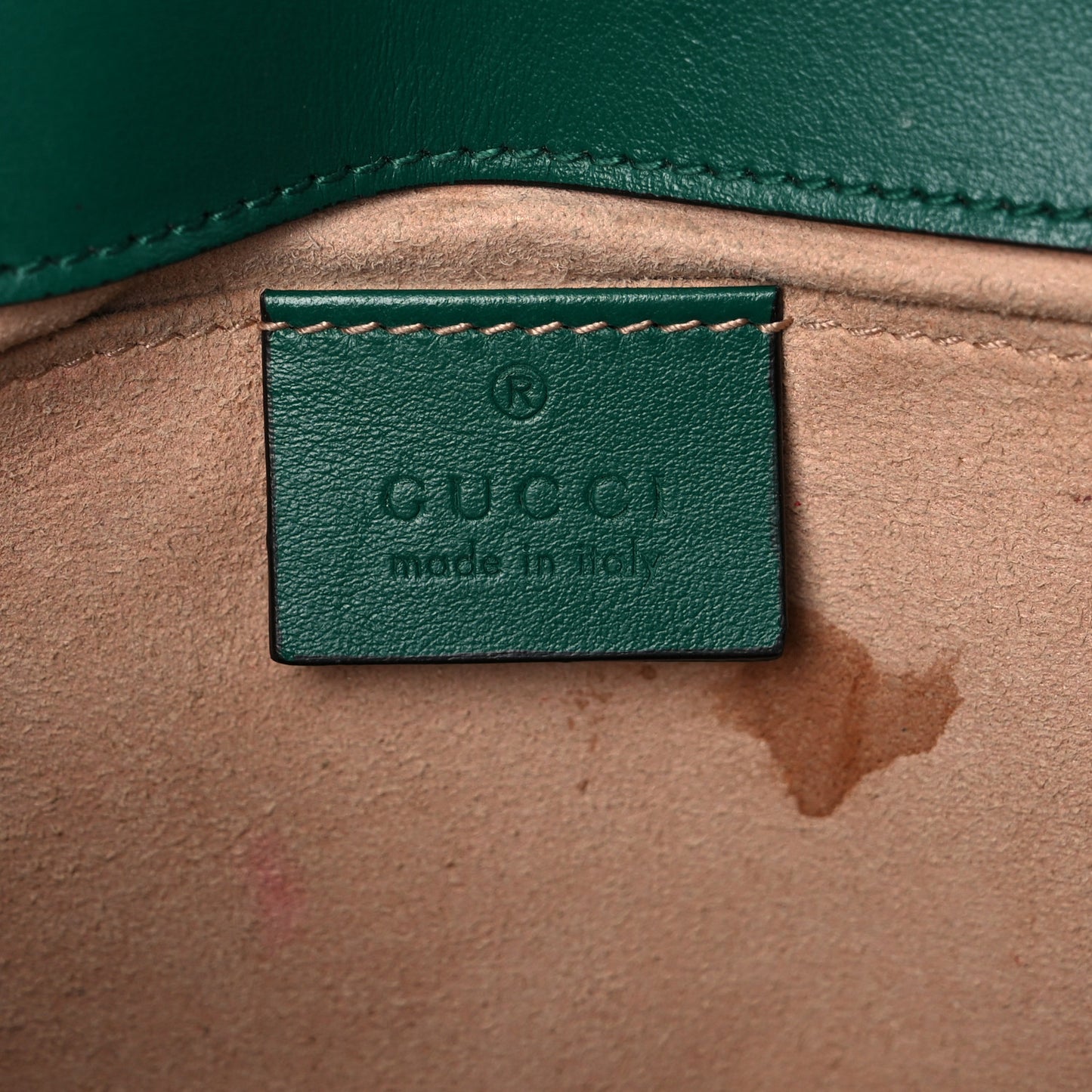 Calfskin Matelasse Mini GG Marmont Shoulder Bag Emerald Green