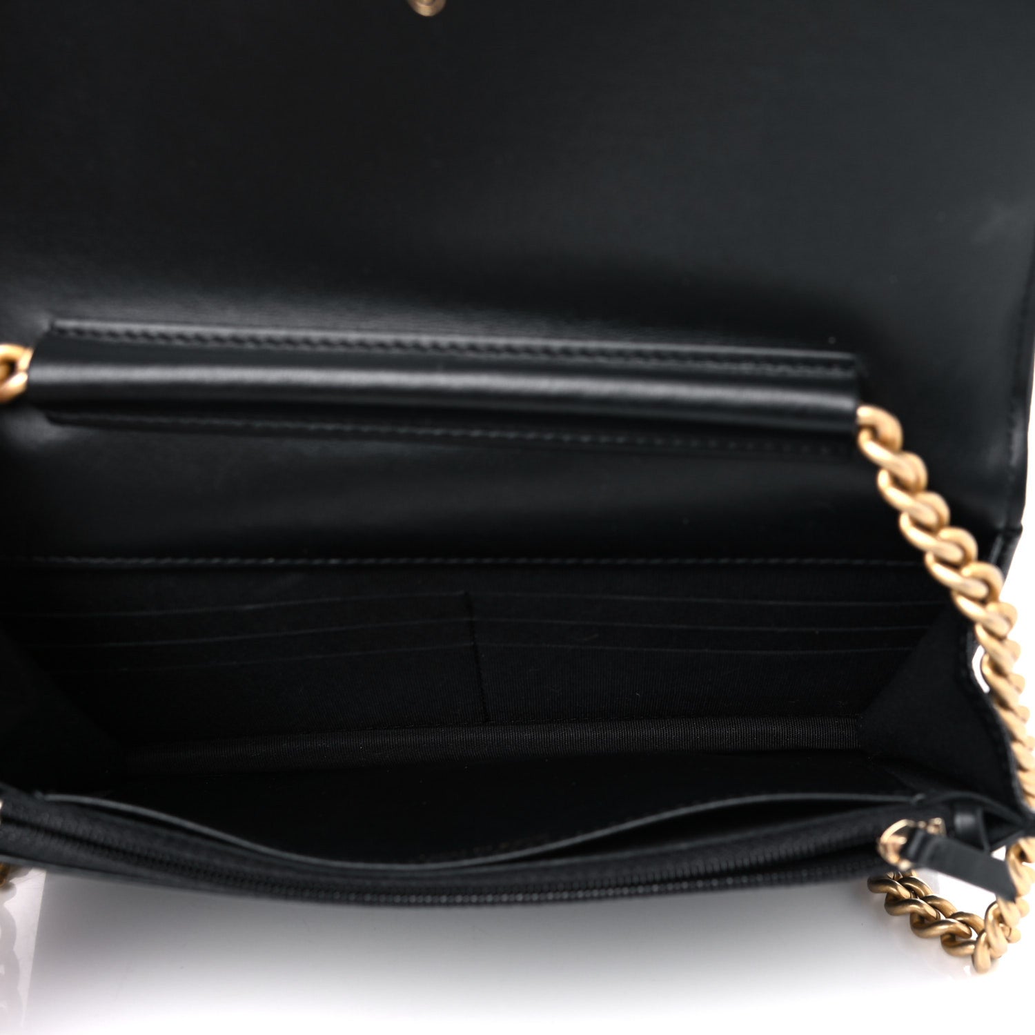Chanel Caviar Quilted Boy Wallet On Chain WOC Black 5 of 13