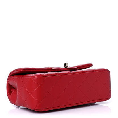 Chanel Lambskin Quilted Mini Rectangular Flap Red 3 of 11