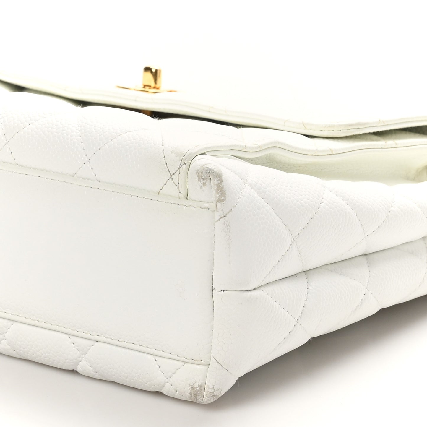 Caviar CC Shoulder Bag White