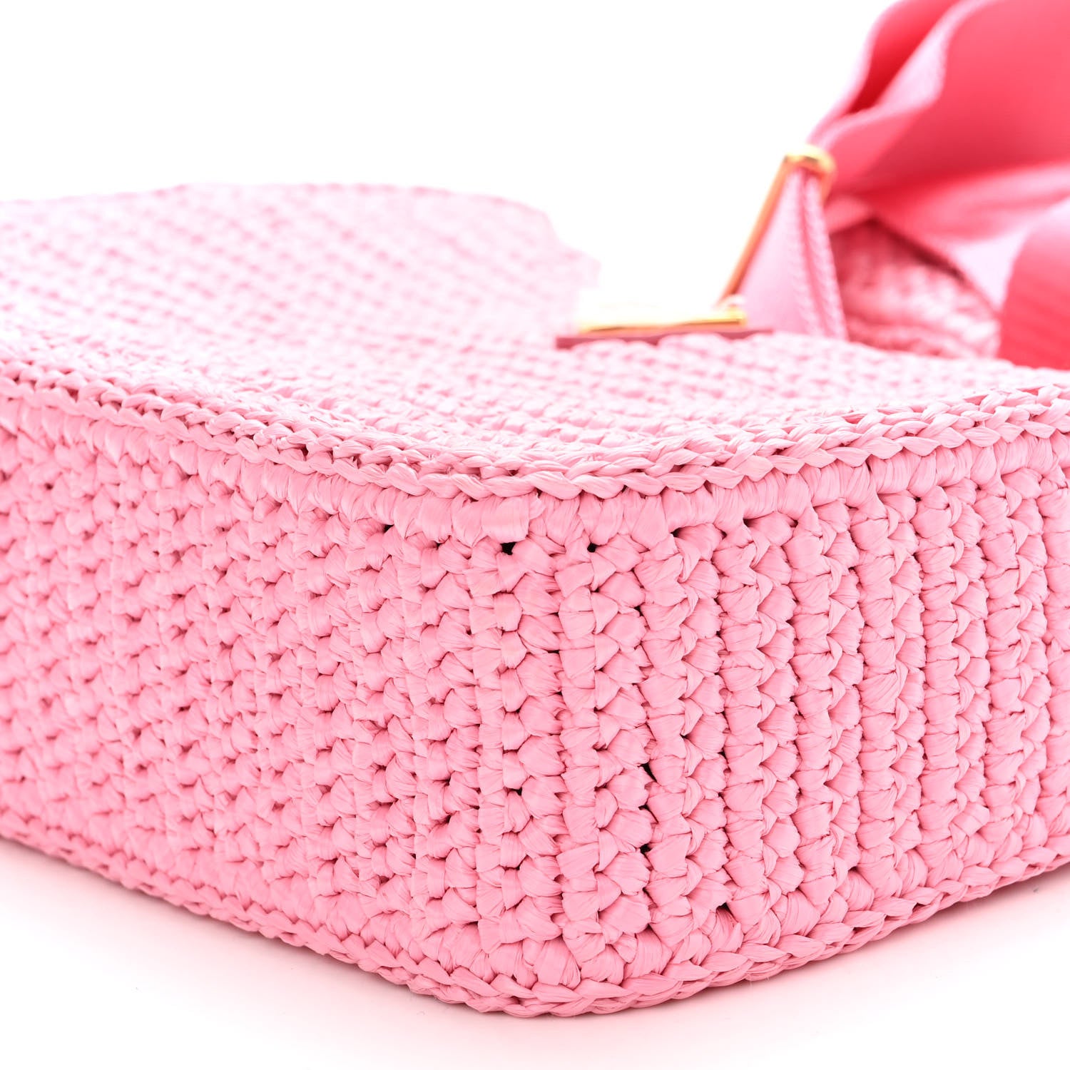 Prada Yarn Raffia Effect Crochet Re-Edition 2005 Shoulder Bag Petalo 9 of 9