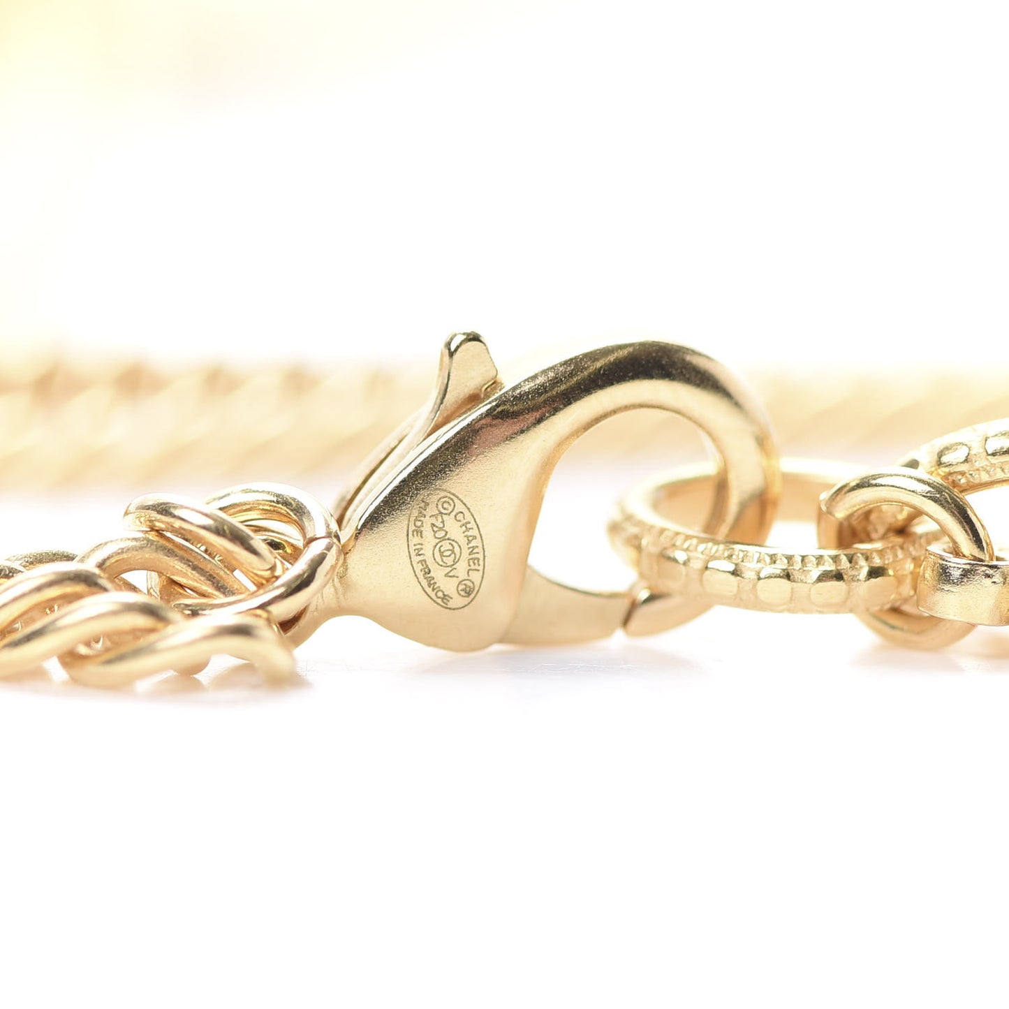 ID Dog Tag Charm Necklace Gold