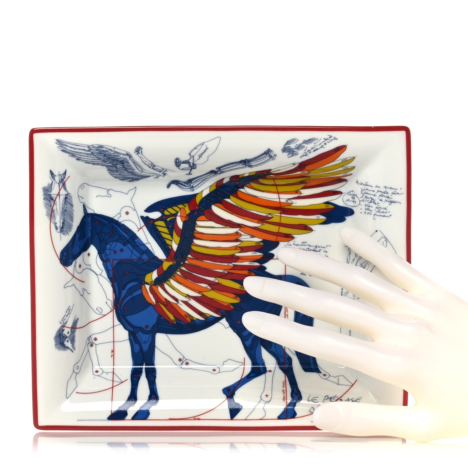 Hermes Porcelain Pegase Change Tray Anis Outremer 2 of 7