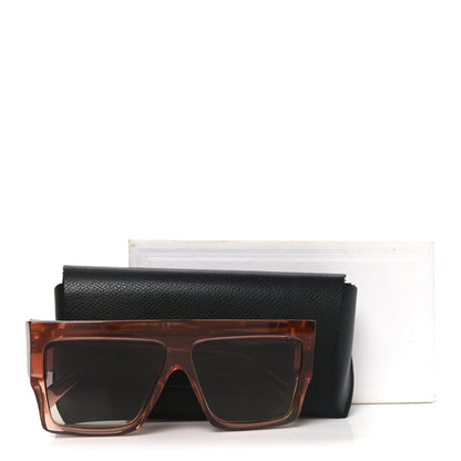 Celine Acetate Flat Top Rectangular Sunglasses CL40092I Shiny Milky Hazelnut 7 of 7