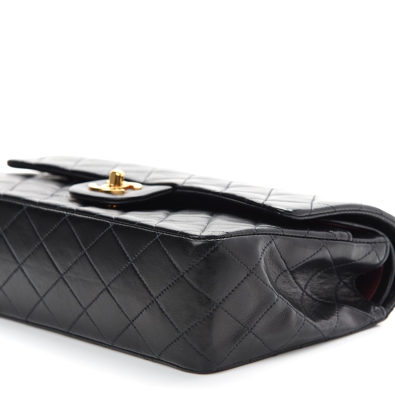 Chanel Lambskin Quilted Medium Double Flap Black 9 of 9
