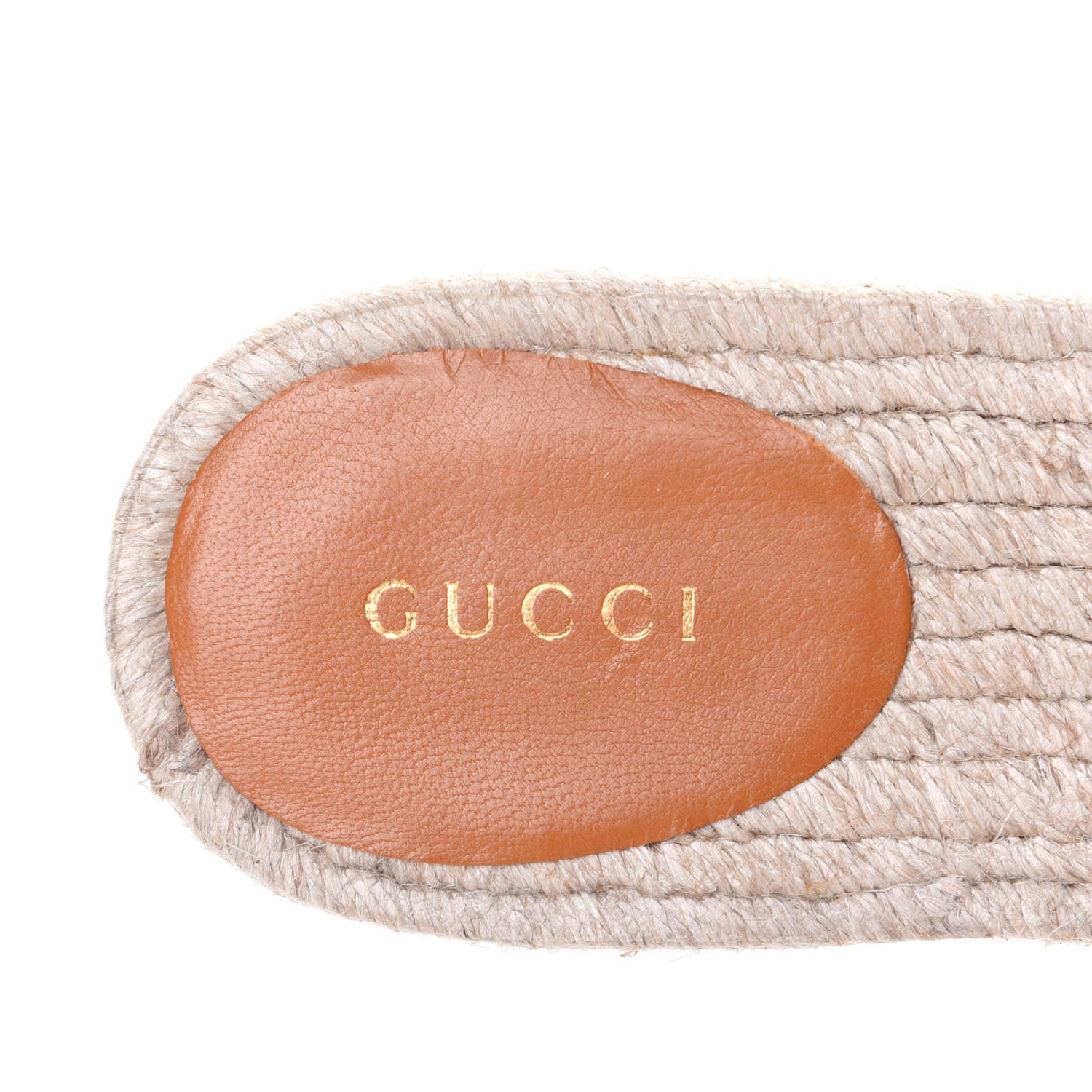 Gucci Nappa Matelasse GG Marmont Espadrille Slide Sandals 39 Cognac 9 of 11