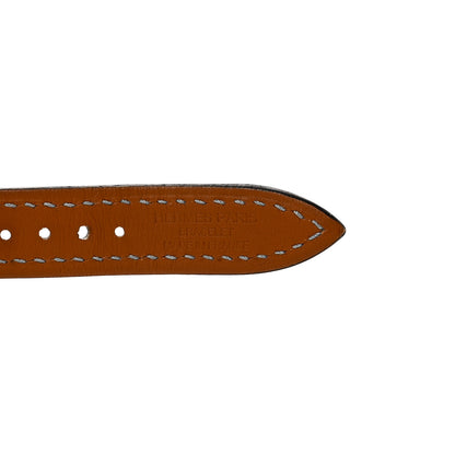 Hermes Swift 41mm Apple Watch Attelage Double Tour Band Bleu Lin 3 of 5
