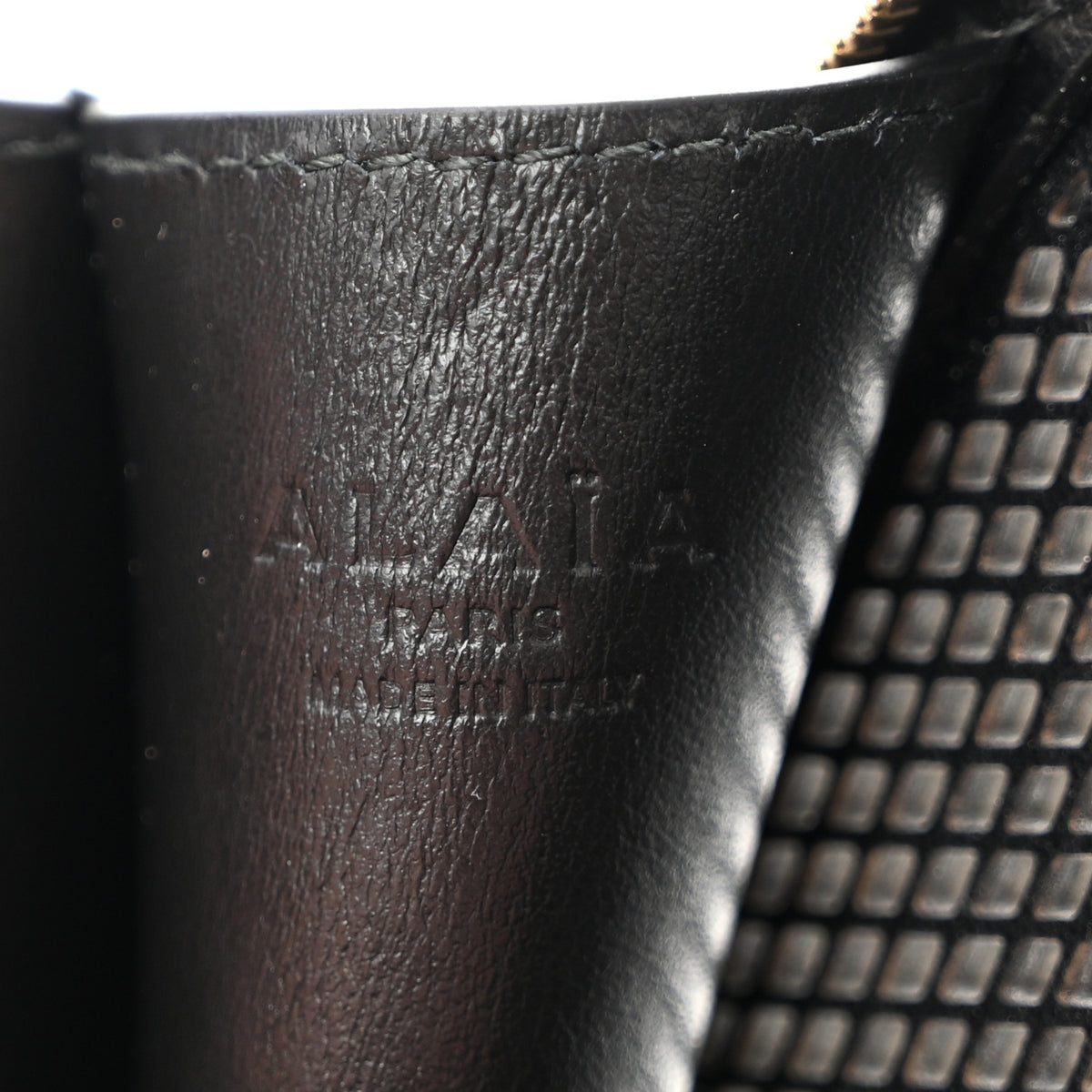 Calfskin Perforated Le Coeur Bag Black