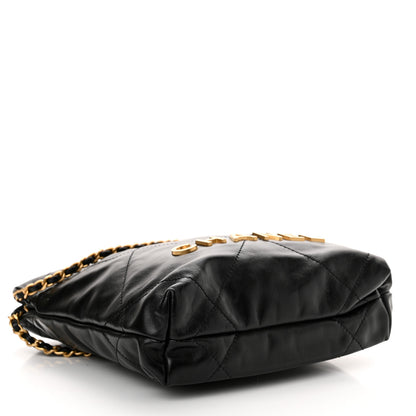 Chanel Shiny Calfskin Quilted Mini Chanel 22 Black 4 of 10
