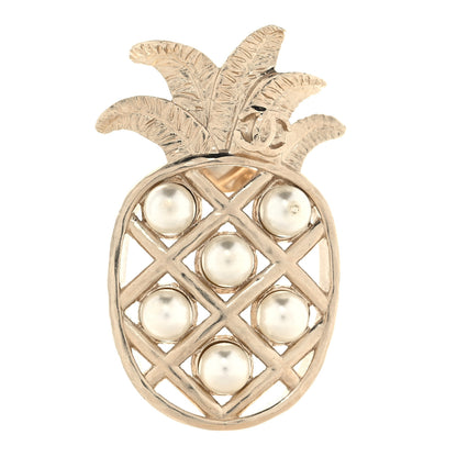 Chanel Pearl Pineapple Brooch Gold 1 of 5