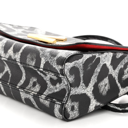 Louis Vuitton Calfskin Wild Animal Print Scarf Handle Twist Shoulder Bag MM 9 of 10