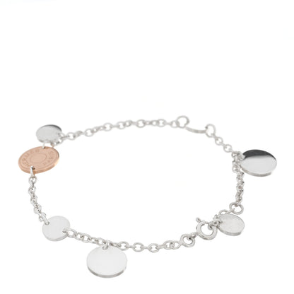 Hermes Sterling Silver 18K Rose Gold Confettis Bracelet ST 2 of 4
