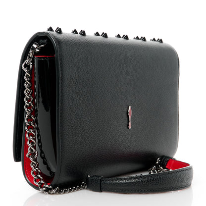 Christian Louboutin Calfskin Spikes Loubinthesky Paloma Clutch Black 3 of 10