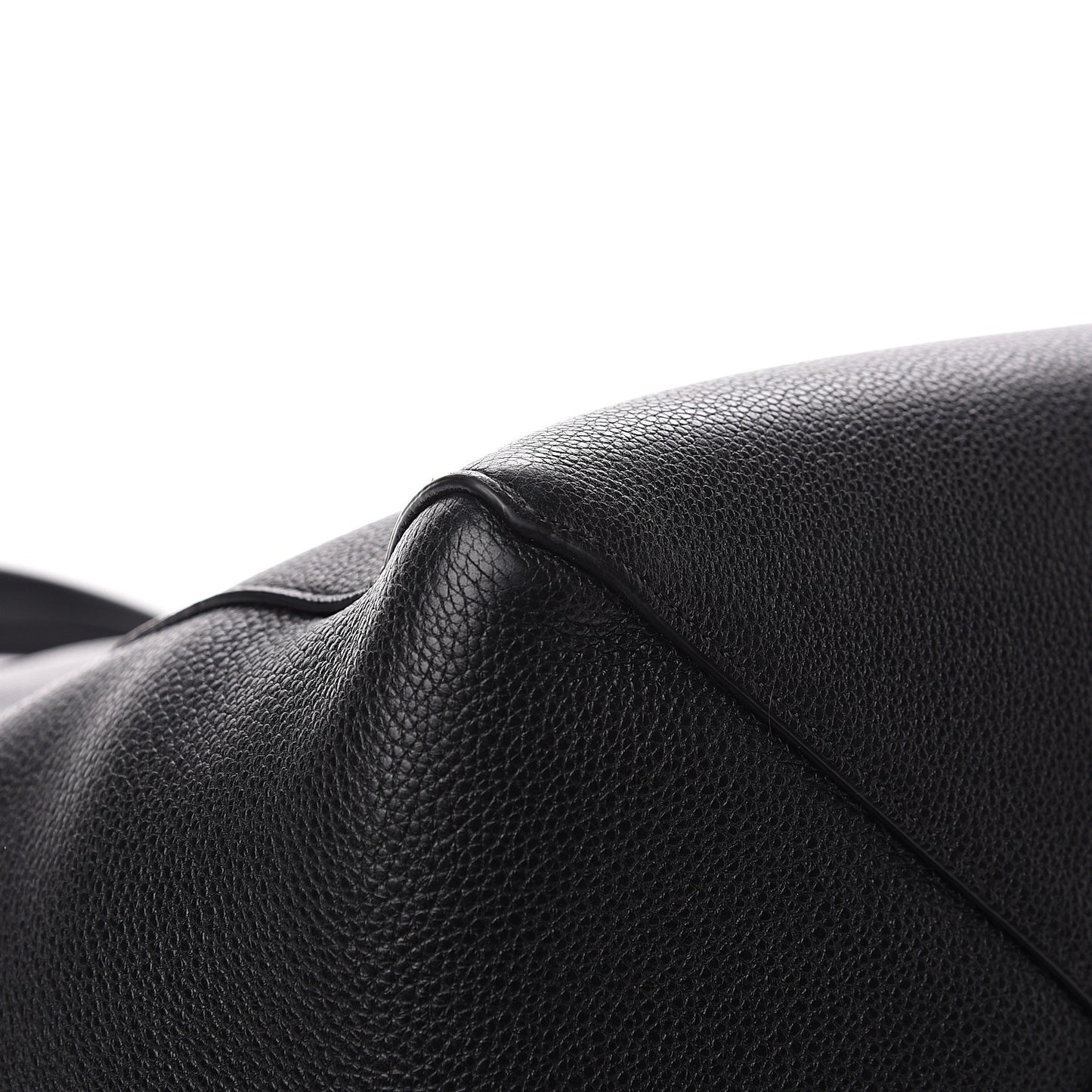 Soft Grained Calfskin Small Belt Cabas Phantom Black