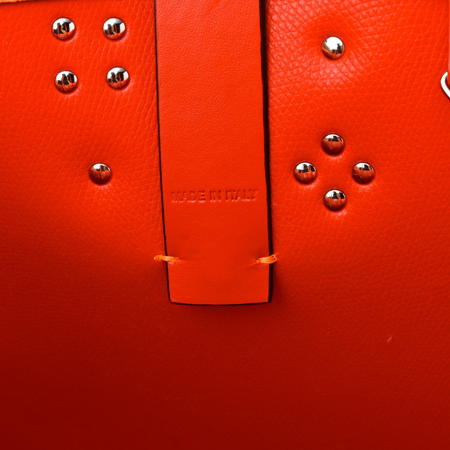 Calfskin Empire Spike Studded East West Cabata Tote Sunrise Multicolor