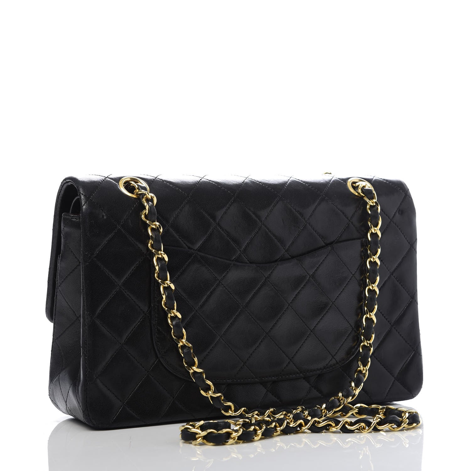Chanel Lambskin Quilted Medium Double Flap Black 3 of 10