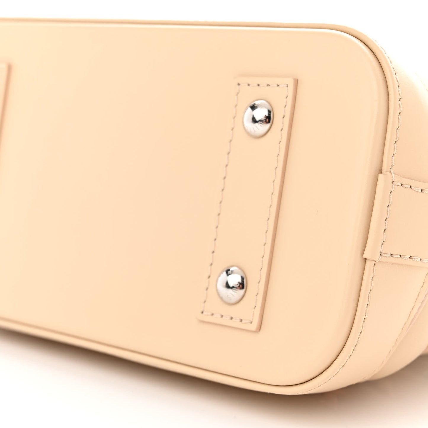 Lambskin Quilted Studded Alma BB Beige