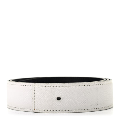 Hermes Swift Epsom 32mm Belt Strap 85 Black White 1 of 6