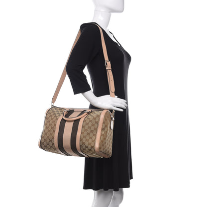 Gucci Monogram Vintage Web Medium Boston Light Pink 2 of 16