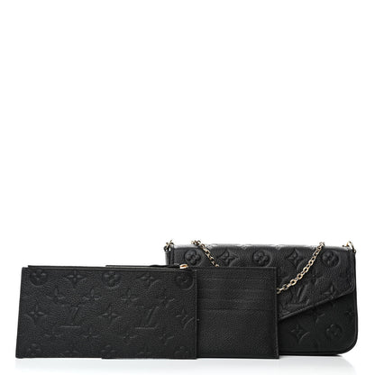 Louis Vuitton Empreinte Pochette Felicie Chain Wallet Black 2 of 5