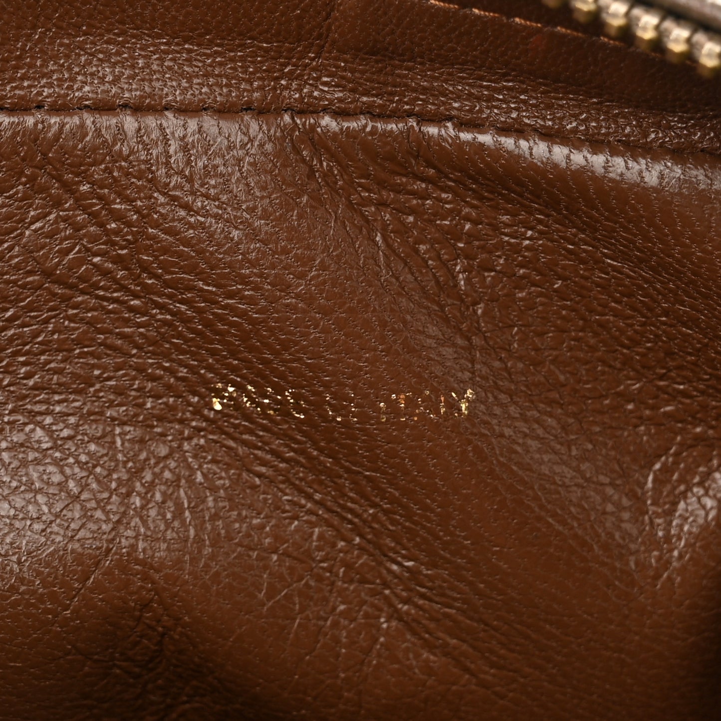 Lambskin Quilted Tassel Camera Case Brown