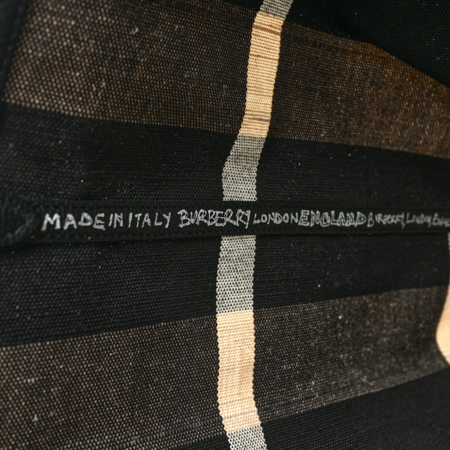 Coated Canvas Mega Check Medium Doodle Tote Black White