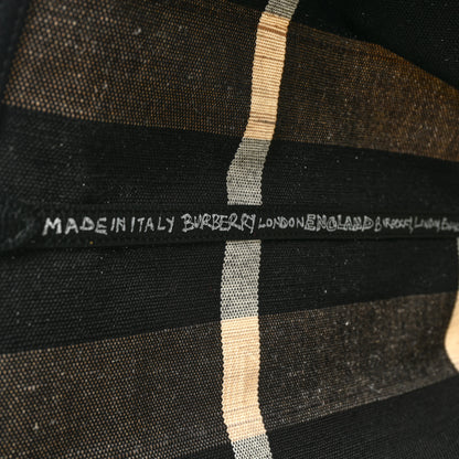 Burberry Coated Canvas Mega Check Medium Doodle Tote Black White 6 of 13