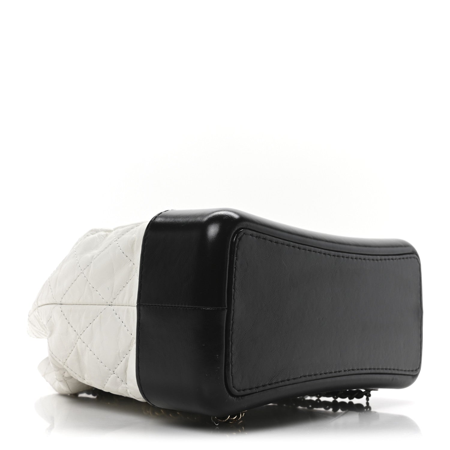 Chanel Aged Calfskin Quilted Gabrielle Backpack Black White 4 of 10