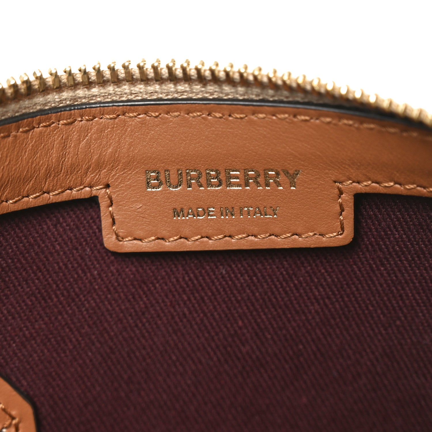 Burberry Horseferry Check Medium Bowling Bag Tan 6 of 9