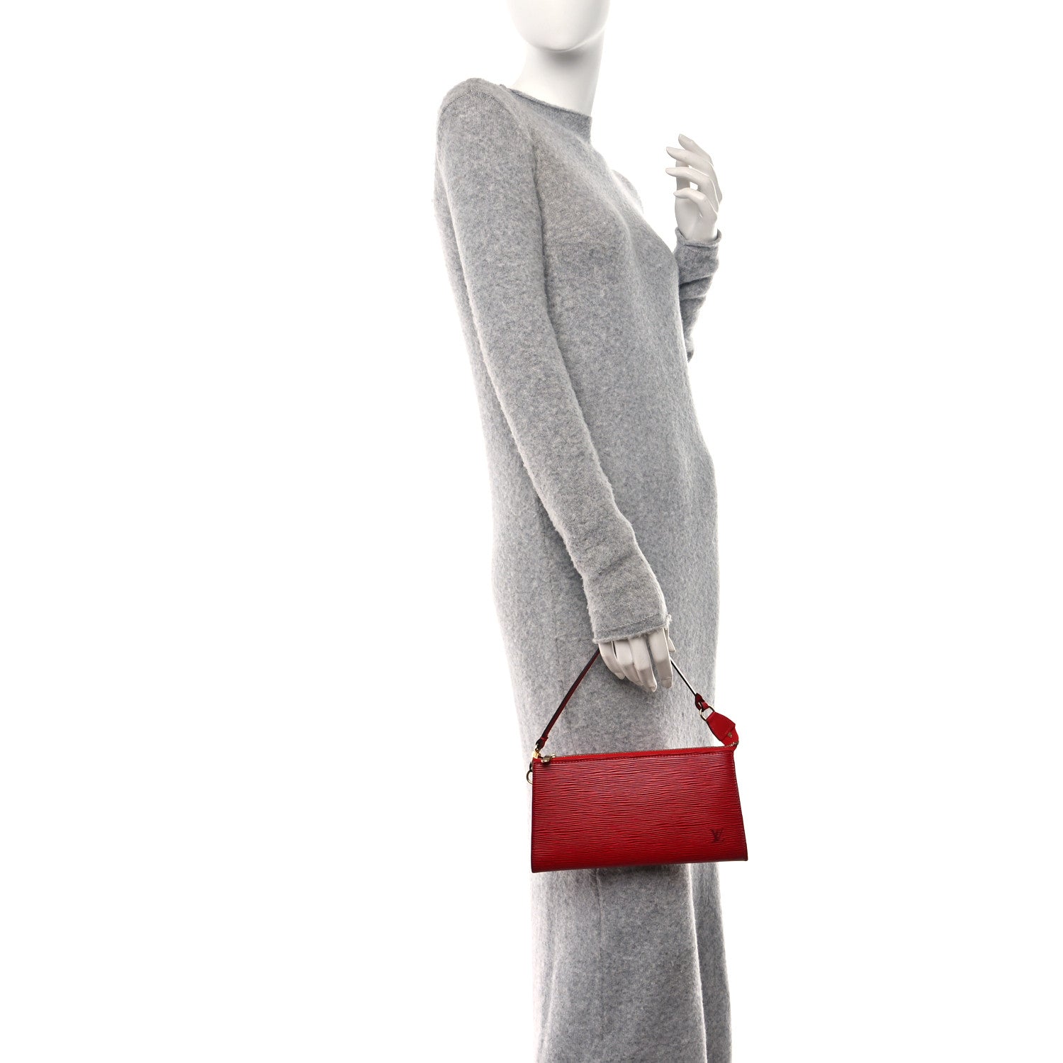Louis Vuitton Epi Pochette Accessories 24 Castillan Red 2 of 10