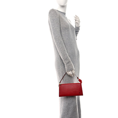 Louis Vuitton Epi Pochette Accessories 24 Castillan Red 2 of 10