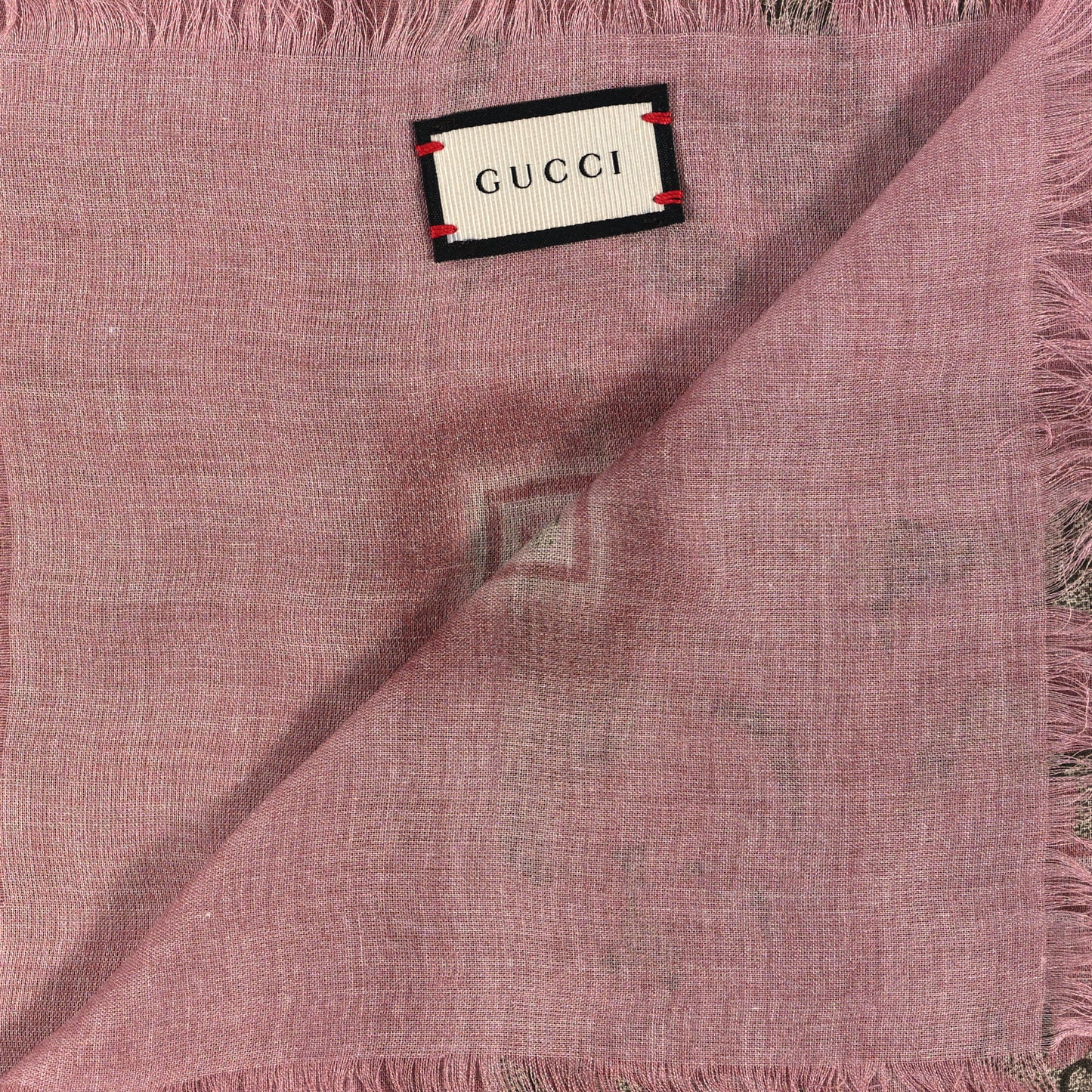 Modal Silk GG Monogram Big Arabesque Shawl Beige Pink