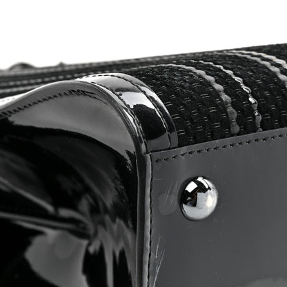 Delvaux Canvas Patent Calfskin MM Brillant Satchel Black 10 of 13