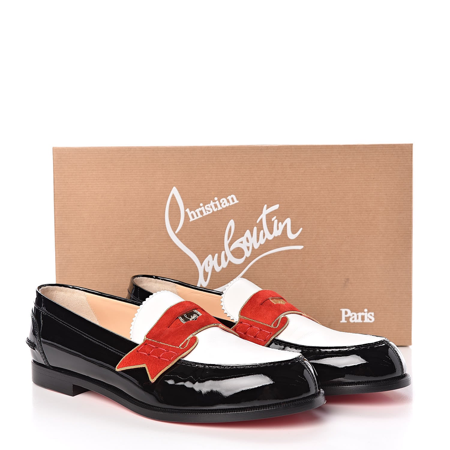 Christian Louboutin Patent Suede Monana Flats 38 Black 8 of 8