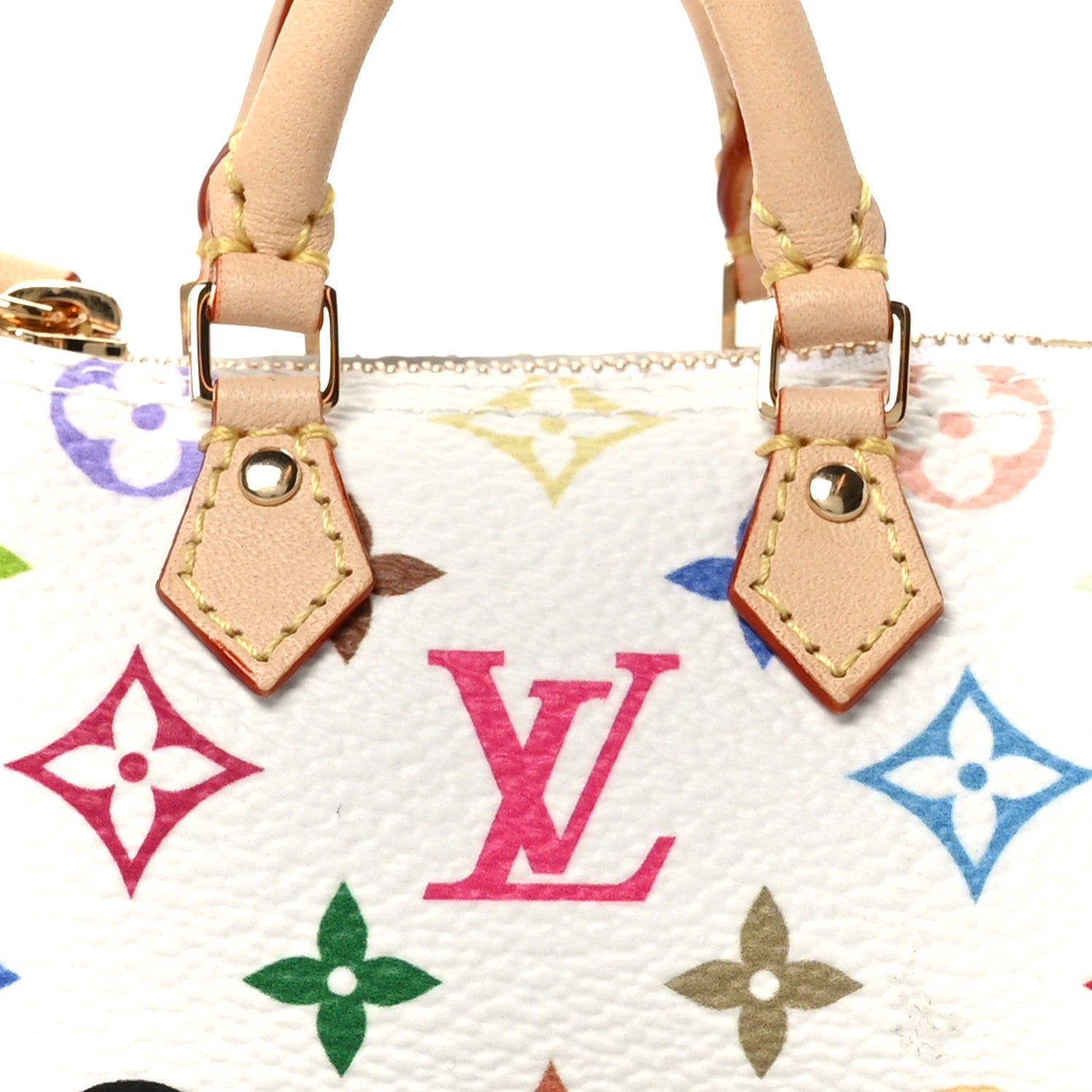 Louis Vuitton LV X TM Monogram Micro Speedy Bag Charm White 7 of 10
