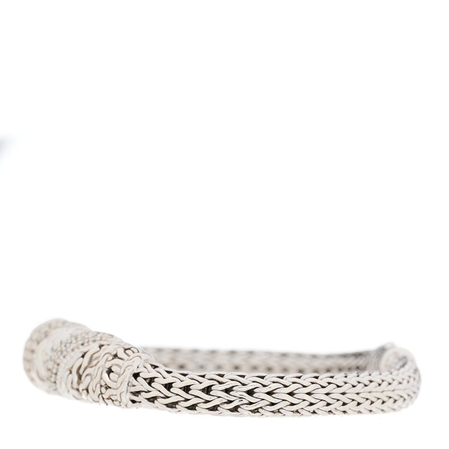 Sterling Silver 18K Yellow Gold Diamond Swirl Chain Bracelet
