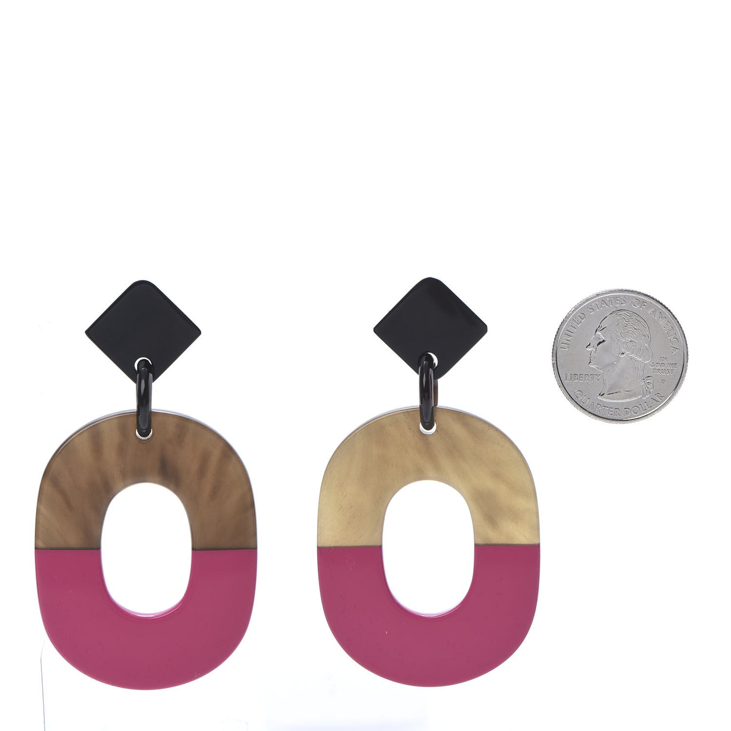 Buffalo Horn Isthme Earrings Fuchsia