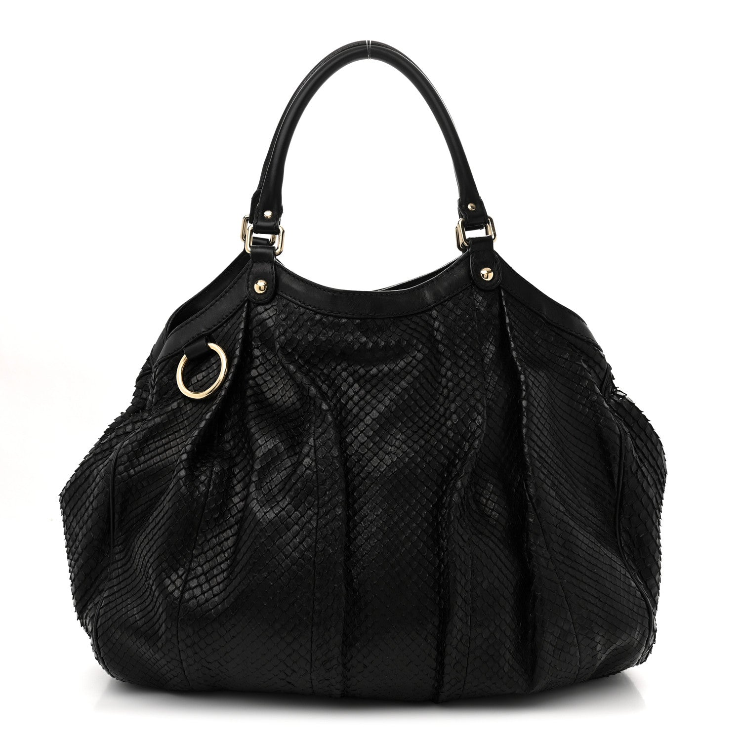 Gucci Snakeskin Large Sukey Tote Black 1 of 15