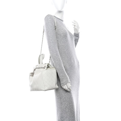 Chanel Grained Calfskin CC Pocket Tote White 2 of 10