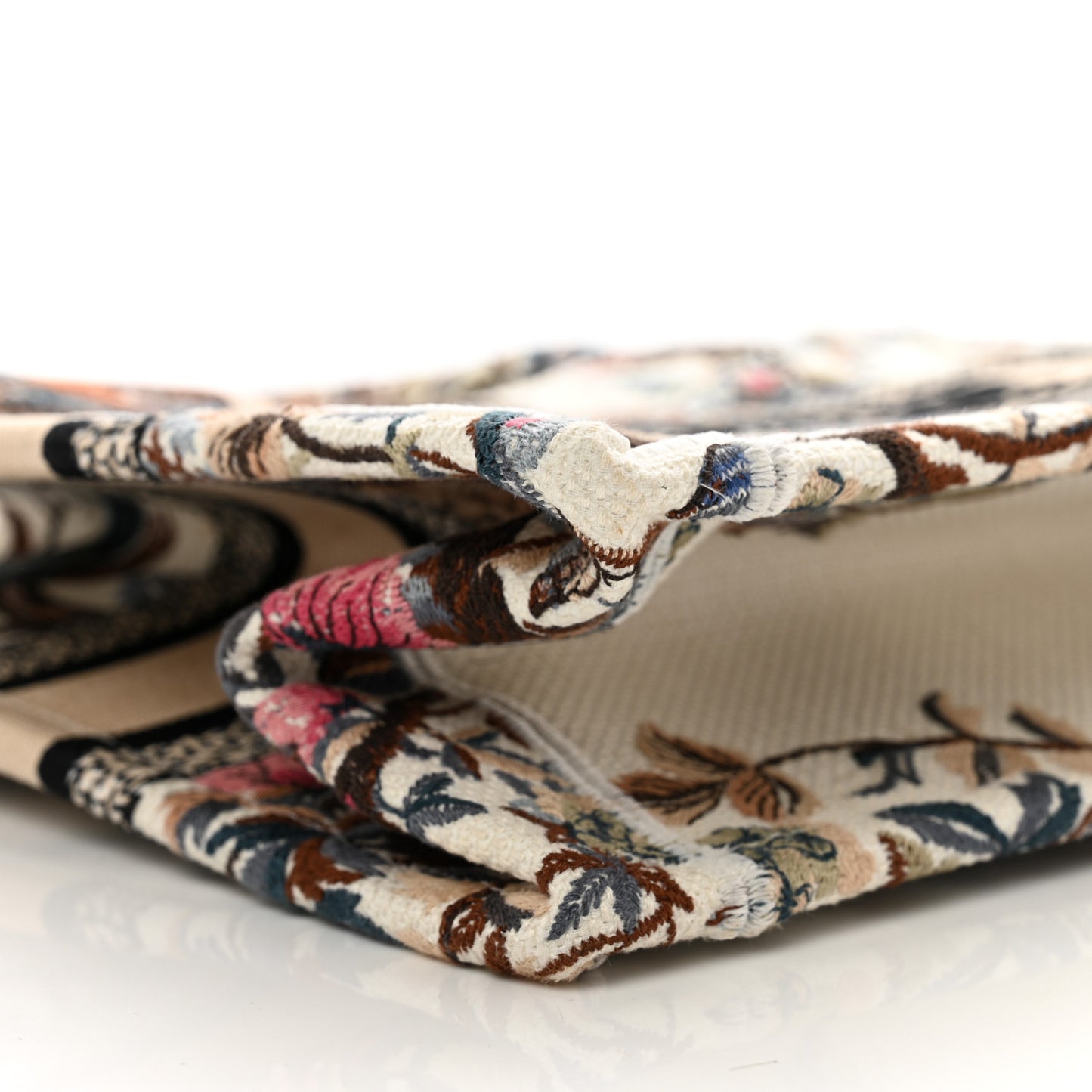 Canvas Jardin Botanique Embroidered Small Book Tote Multicolor