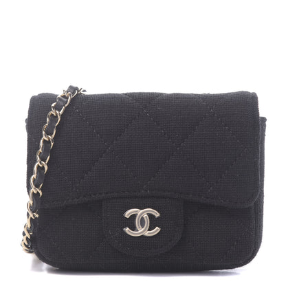 Chanel Jersey Quilted Belt Bag Black 1 of 11
