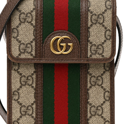 Gucci GG Supreme Monogram Web Mini Ophidia Crossbody Bag Beige New Acero 8 of 20