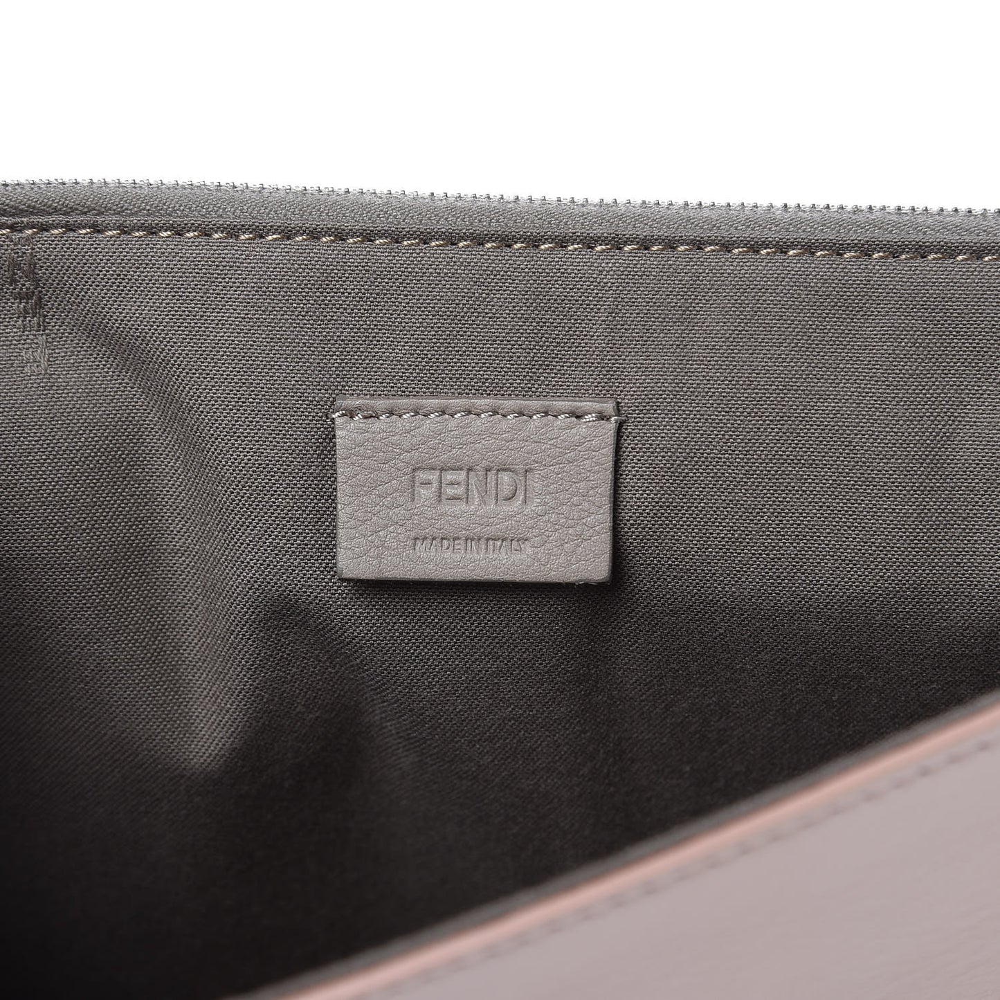 Vitello Flamingo Tube Macro Clutch Camelia