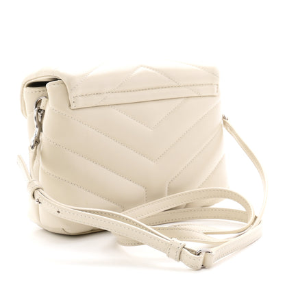 Saint Laurent Calfskin Y Quilted Monogram Toy Loulou Satchel Ivory 3 of 11