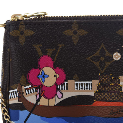 Louis Vuitton Monogram 2019 Christmas Animation Mini Venice Pochette Accessories Blue 6 of 8