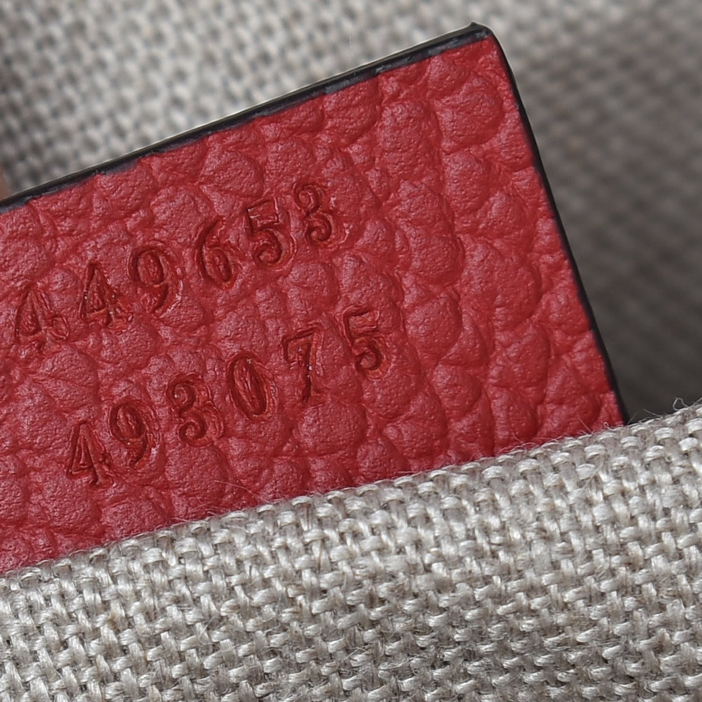 Calfskin Large Bamboo Clutch Red