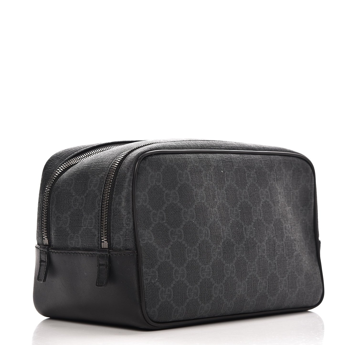 GG Supreme Monogram Toiletry Case Black Grey