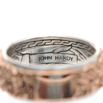 John Hardy Sterling Silver Bronze Classic Chain Braided Two Tone Ring 62 10 5 of 7