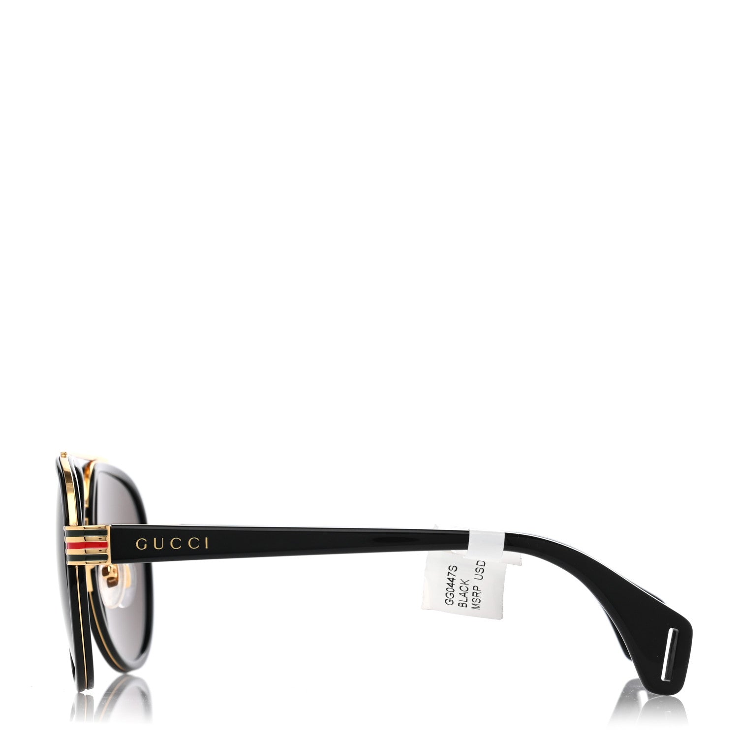 Gucci Acetate Aviator Sunglasses GG0447S Black 3 of 7